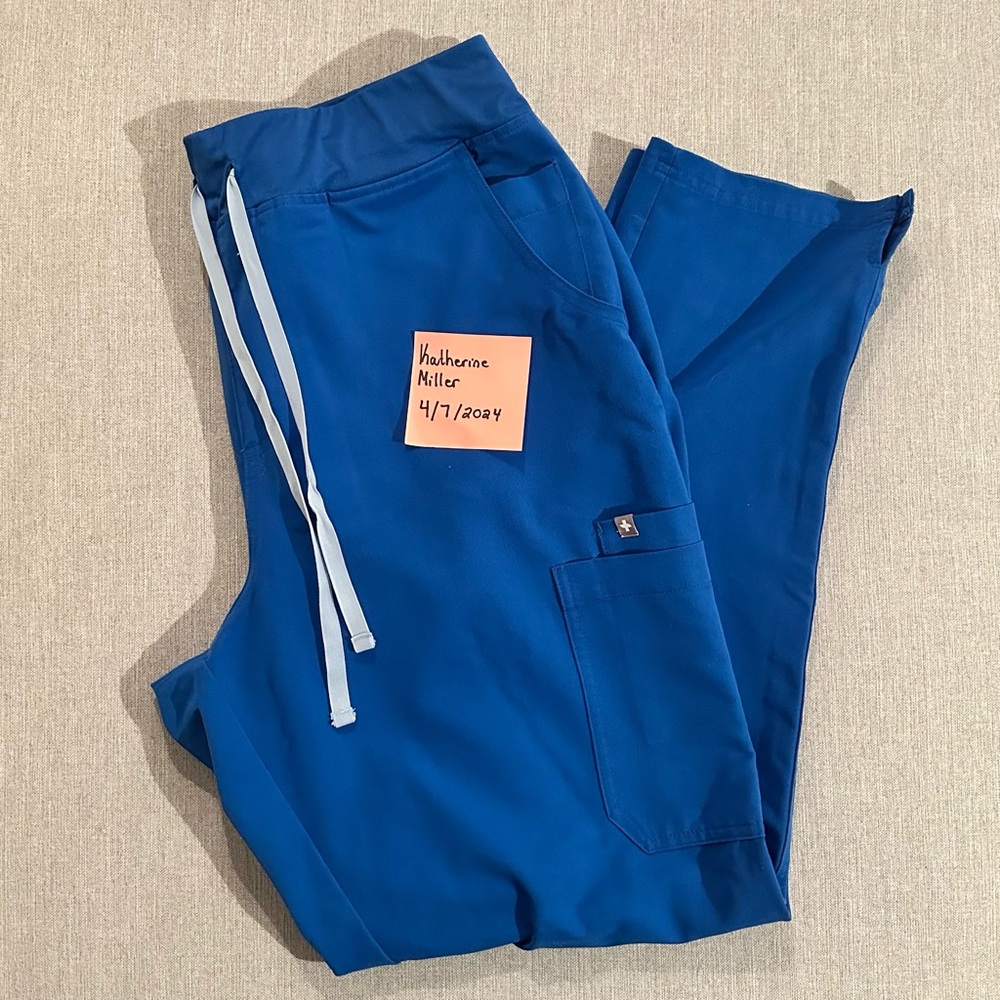 FIGS Royal Blue HW Yola Scrub Pants - XL TALL